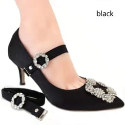 1Pair Women High Heels Adjustable Elastic Shoe Strap Belt U-shaped Pearl Elastic Lazy Shoelace Anti-drop Heels Shoe Accessories