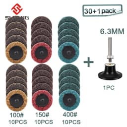 50mm 2 Inch R-type Sanding Discs Roll Lock Surface Sanding Discs Pad Polishing Sandpaper Quick Change Disc For Rotary Tool