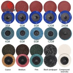50mm 2 Inch R-type Sanding Discs Roll Lock Surface Sanding Discs Pad Polishing Sandpaper Quick Change Disc For Rotary Tool