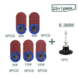 50mm 2 Inch R-type Sanding Discs Roll Lock Surface Sanding Discs Pad Polishing Sandpaper Quick Change Disc For Rotary Tool