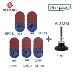 50mm 2 Inch R-type Sanding Discs Roll Lock Surface Sanding Discs Pad Polishing Sandpaper Quick Change Disc For Rotary Tool