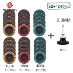50mm 2 Inch R-type Sanding Discs Roll Lock Surface Sanding Discs Pad Polishing Sandpaper Quick Change Disc For Rotary Tool