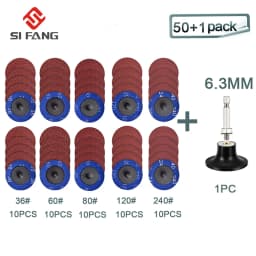 50mm 2 Inch R-type Sanding Discs Roll Lock Surface Sanding Discs Pad Polishing Sandpaper Quick Change Disc For Rotary Tool