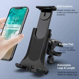 Untoom Bike Tablet Holder Indoor Gym Treadmill Handlebar Bracket Stand for Tablet Mobile Phone Support For 4-12inch Devices iPad