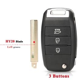 jingyuqin 3/4BT Flip Remote Car Key Shell For Kia Carens Ceed Rio Sportage Optima Sorento Cerato Soul Forte Seltos Fob Housing