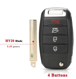 jingyuqin 3/4BT Flip Remote Car Key Shell For Kia Carens Ceed Rio Sportage Optima Sorento Cerato Soul Forte Seltos Fob Housing