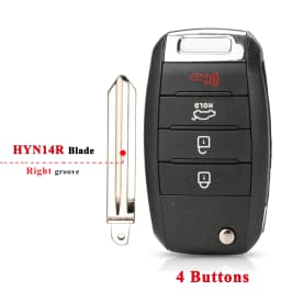 jingyuqin 3/4BT Flip Remote Car Key Shell For Kia Carens Ceed Rio Sportage Optima Sorento Cerato Soul Forte Seltos Fob Housing