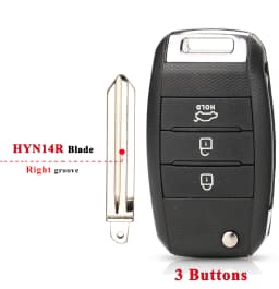 jingyuqin 3/4BT Flip Remote Car Key Shell For Kia Carens Ceed Rio Sportage Optima Sorento Cerato Soul Forte Seltos Fob Housing
