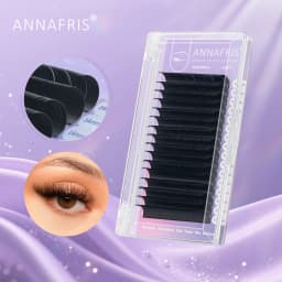 ANNAFRIS 16rows/Tray Matte Black C D DD Curl Individual Eyelash Extension Premium Faux Mink Classic Lash Natural Soft False Lash