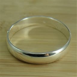 New 925 Sterling Silver Bracelet Simple Glossy Open Bangle Fashion Jewelry Gift