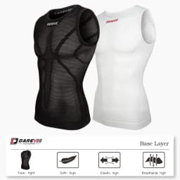 DAREVIE Cycling Jersey Seamless Compression Tight Men's Cycling Jersey Breathable High Elastic Fishnet Shirt Cycling Clothing