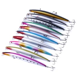 10PCS/Lot Minnow 8g 9g 13.3g 26g Fishing Lure Floating HardBait Pesca Tackle Jerkbait Swimbait Sinking Wobbler Artificial Bait