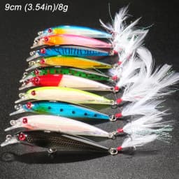10PCS/Lot Minnow 8g 9g 13.3g 26g Fishing Lure Floating HardBait Pesca Tackle Jerkbait Swimbait Sinking Wobbler Artificial Bait