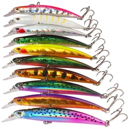 10PCS/Lot Minnow 8g 9g 13.3g 26g Fishing Lure Floating HardBait Pesca Tackle Jerkbait Swimbait Sinking Wobbler Artificial Bait