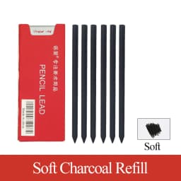 5.6mm Mechanical Automatic Pencils & Charcoal Graphite Pencil Lead Soft Medium Hard HB 2B 4B 6B 8B 14B Sketch Drawing Lead Core