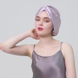 100 Mulberry Silk Turban Bonnets For Women Twisted Sleeping Night Cap 19 Momme Pure Silk Hair Wrap Cap For Curly Ladies Headwrap
