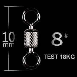 WALK FISH 50PCS/Lot Fishing Swivels Ball Bearing Swivel with Safety Snap Solid Rings Rolling Swivel for Carp Fishing Accessories
