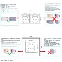 COSWALL EU Spain Russia Wall Socket Grounded USB Type A & Type-C Charge Port 2A Output Max. PC Panel Matte Black E20 Series