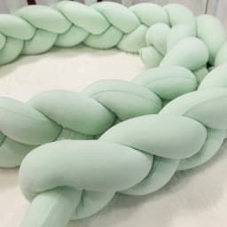 1M/2M/3M/4M Baby Bumper Bed Braid Knot Pillow Cushion for Infant Crib Protector Cot Room Decor Bedding Set Boy Decoration