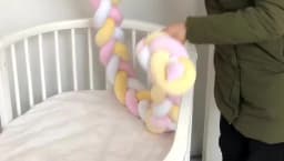1M/2M/3M/4M Baby Bumper Bed Braid Knot Pillow Cushion for Infant Crib Protector Cot Room Decor Bedding Set Boy Decoration