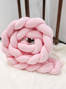 1M/2M/3M/4M Baby Bumper Bed Braid Knot Pillow Cushion for Infant Crib Protector Cot Room Decor Bedding Set Boy Decoration