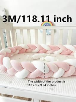 1M/2M/3M/4M Baby Bumper Bed Braid Knot Pillow Cushion for Infant Crib Protector Cot Room Decor Bedding Set Boy Decoration