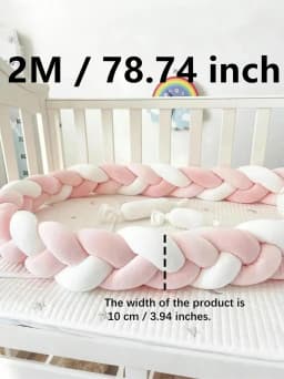 1M/2M/3M/4M Baby Bumper Bed Braid Knot Pillow Cushion for Infant Crib Protector Cot Room Decor Bedding Set Boy Decoration