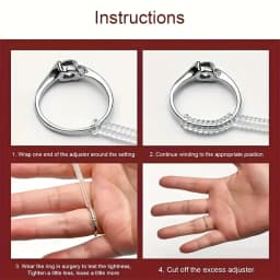 4pcs Ring Size Adjuster Invisible Jewelry Sizer Shrink Wrap Anti-fall Protection Ring Guard Ring Size Adjuster for Loose Rings