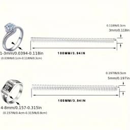 4pcs Ring Size Adjuster Invisible Jewelry Sizer Shrink Wrap Anti-fall Protection Ring Guard Ring Size Adjuster for Loose Rings