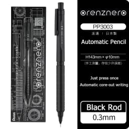 Pentel Professional Pencil ORENZNERO 0.2|0.3|0.5mm Low Gravity Automatic Lead Ejection Activity Pencils Precise Drawing Supplies