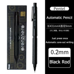 Pentel Professional Pencil ORENZNERO 0.2|0.3|0.5mm Low Gravity Automatic Lead Ejection Activity Pencils Precise Drawing Supplies