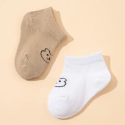 5 Pairs of Baby Socks, Cute Bear-Pattern Elastic Ankle Socks, Neutral Baby Socks, Soft and Suitable for Newborns