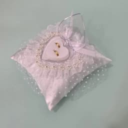 Wedding Ring Pillow - Elegant Ring Bearer Cushion for Bride and Groom's Ceremonial Exchange