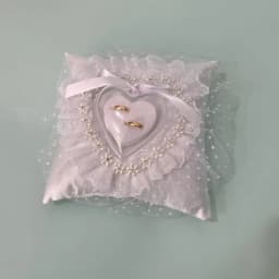 Wedding Ring Pillow - Elegant Ring Bearer Cushion for Bride and Groom's Ceremonial Exchange