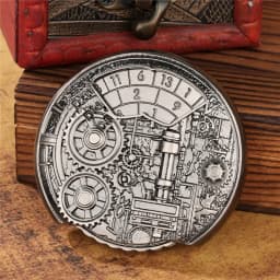 Steampunk Gear Shape Metal Dice 7-in-1 Roulette for Table Board Game Role Play Gaming Accessory Rotating Wheel Wedding Gift Set
