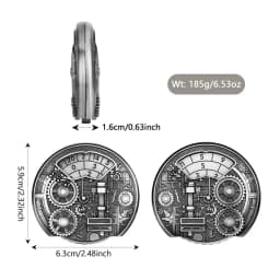 Steampunk Gear Shape Metal Dice 7-in-1 Roulette for Table Board Game Role Play Gaming Accessory Rotating Wheel Wedding Gift Set