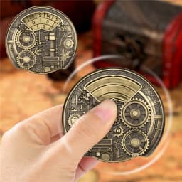 Steampunk Gear Shape Metal Dice 7-in-1 Roulette for Table Board Game Role Play Gaming Accessory Rotating Wheel Wedding Gift Set
