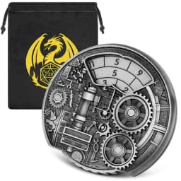 Steampunk Gear Shape Metal Dice 7-in-1 Roulette for Table Board Game Role Play Gaming Accessory Rotating Wheel Wedding Gift Set