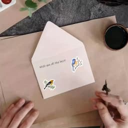 500PCS Beautiful Bird Roll Stickers Phone Scrapbook Envelope Gift Water Cup Guitar Skateboard Notebook Waterproof Decorative