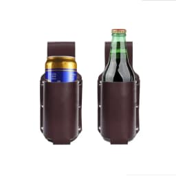 1pc Classic PU Leather Bottle Holders Belt Waist Bag Beer Bottle Case Travel Outdoor Creative Portable Mountaineering Fanny Pack