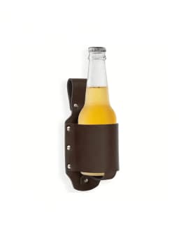 1pc Classic PU Leather Bottle Holders Belt Waist Bag Beer Bottle Case Travel Outdoor Creative Portable Mountaineering Fanny Pack
