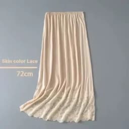 3 Lengths Basic Underskirt Modal Female Half Length Skirt Lace Slip Innerwear Short Skirt Women Half Slip Dress Long Petticoat