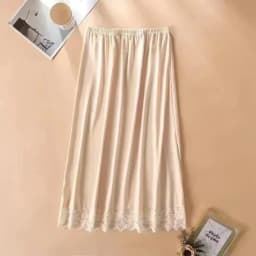 3 Lengths Basic Underskirt Modal Female Half Length Skirt Lace Slip Innerwear Short Skirt Women Half Slip Dress Long Petticoat