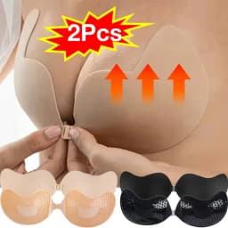 Sexy Women Invisible Push Up Bra Self-Adhesive Silicone Bust Front Closure Sticky Bra Skin Backless Strapless Bra