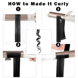 12 PCS Long Straight Synthetic Black Hair Extensions Clip in Colored Party Highlights Hairpieces for Women Kids Girls Halloween