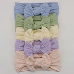 5Pcs Baby Girl Headbands Lot Baby Bow Headband Newborn Gift Elastic HairBands Children Turban Kids Infant Hair Accessories