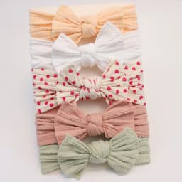 5Pcs Baby Girl Headbands Lot Baby Bow Headband Newborn Gift Elastic HairBands Children Turban Kids Infant Hair Accessories