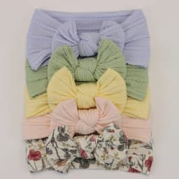 5Pcs Baby Girl Headbands Lot Baby Bow Headband Newborn Gift Elastic HairBands Children Turban Kids Infant Hair Accessories
