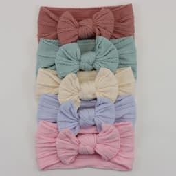 5Pcs Baby Girl Headbands Lot Baby Bow Headband Newborn Gift Elastic HairBands Children Turban Kids Infant Hair Accessories