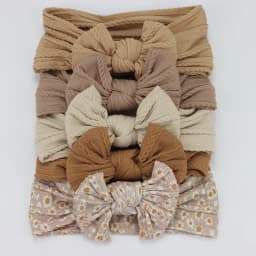 5Pcs Baby Girl Headbands Lot Baby Bow Headband Newborn Gift Elastic HairBands Children Turban Kids Infant Hair Accessories